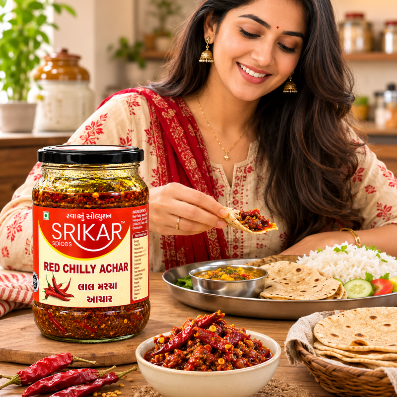 Red Chilli Achar (લાલ મરચા અથાણું)