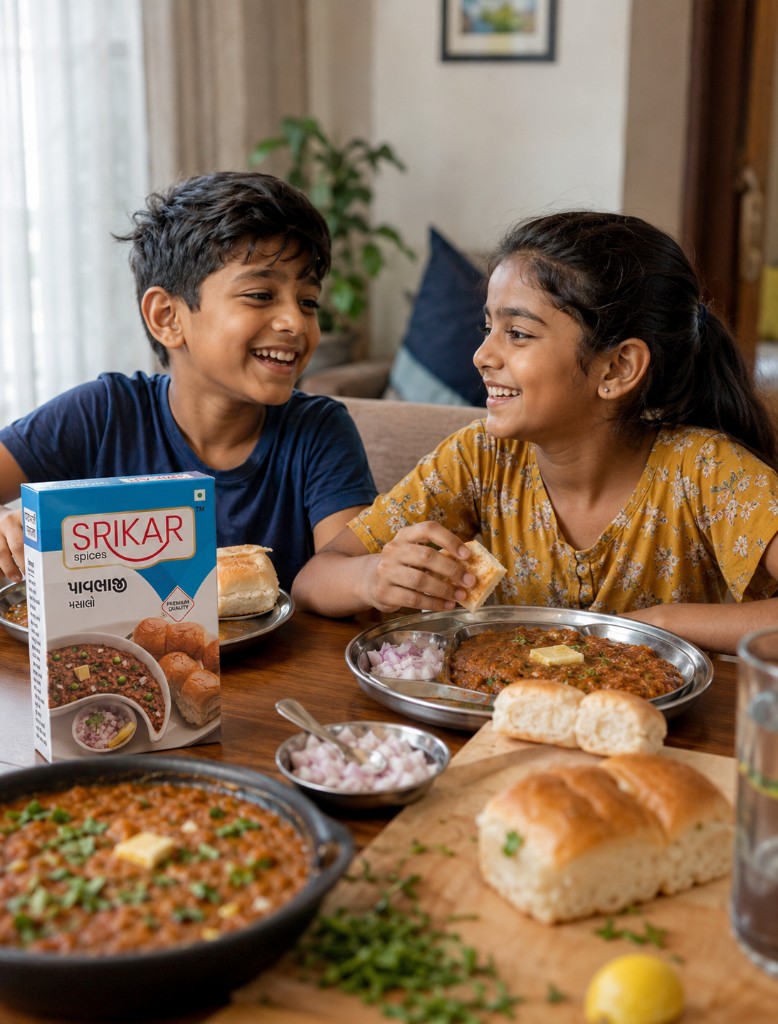 રવિવારે છોકરાઓની ફરમાઈશ પર પાવભાજી બનાવી હતી. શ્રીકરના પાવભાજી મસાલાથી ઘરે જ માણેકચોકની લારી જેવો ચટાકેદાર ટેસ્ટ આવ્યો!